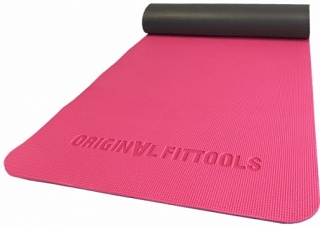 Original FitTools FT-YGM-DS08 Коврик для йоги двуслойный, PVC, 1730х610х8 мм, розовый-серый