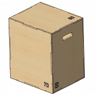 УНИВЕРСАЛЬНЫЙ PLYO BOX ФАНЕРА, PROFI-FIT, 3 В 1, 50-60-75СМ